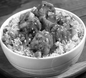 Veg Fried Rice with Chilli Mashroom
