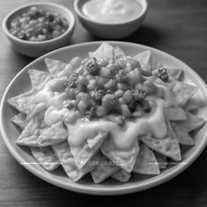 Nachos with Cheese Sauce & Salsa