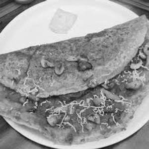Mushroom masala dosa