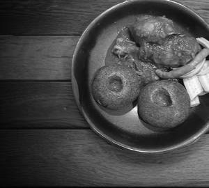 Ragi Mudda + Chicken Curry