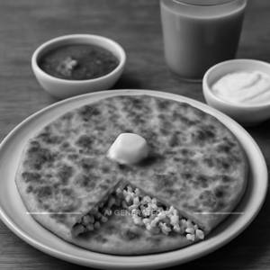 Paneer Paratha (1 Pcs) with Curd