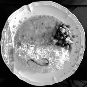 Yellow Dal Fry + Rice + Salad Combo