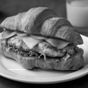 Chicken Ham and Cheese Croissant Sandwich [250 grams]