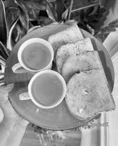 Bread Butter Toast with Ginger tea