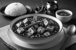 Paneer hot garlic gravy