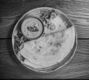 Egg Dosa (2) With Tomato Chutney Home Made