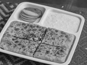Spinach Corn Cheese Pocket Paratha