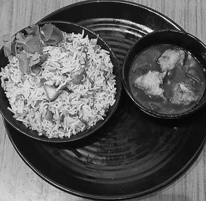 Chicken Fried Rice With Chilly Chicken Combo.