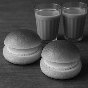 Bun Maska(2 Pcs)with Tea Flask(2-3).