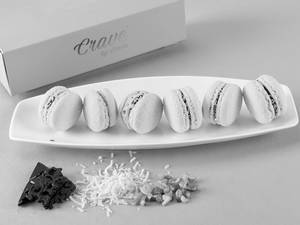 German Chocolate Macarons (box of 6) | Almond Flour | Eggless | Vegan