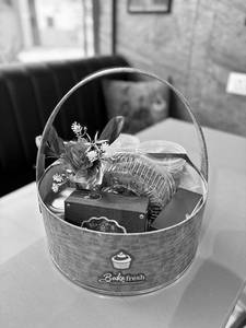 Caramel Round Basket