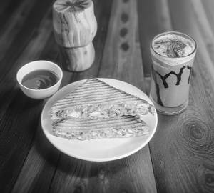 Cold Coffe + Veg Grilled  Sandwich