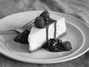 Baked Cheese Cake Blueberry Compote