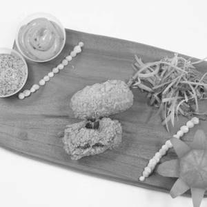 Veg Chop Cutlet With Dip  2 Pcs