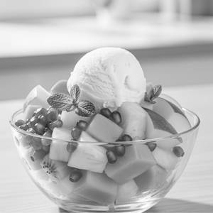 Fruit Salad With Ice Cream