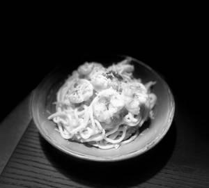 Cream Cheese Parmesan Butter Garlic Prawns Pasta