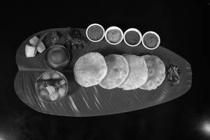 Luchi Shada Aloo Torkari Mishti Combo