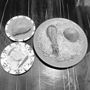 Chicken Biryani with Chicken Chaap