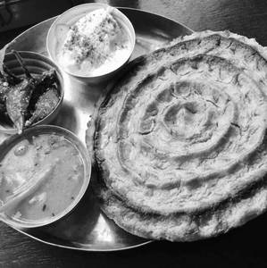 Special khoba roti thali