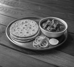 Roti Chapathi and Mutton Curry Combo, Andhra Telangana Traditional Meal
