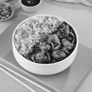 Veg Fried Rice With Chicken Manchurian