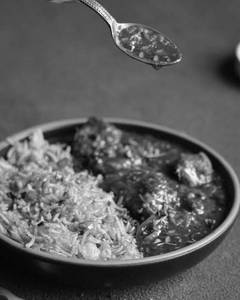 Schezwan Rice With Veg Manchurian