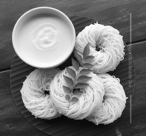 Idiyappam with coconut milk