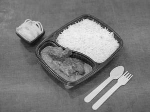 Mutton Curry With Rice Bowl [2 Pcs] And Salad Combo
