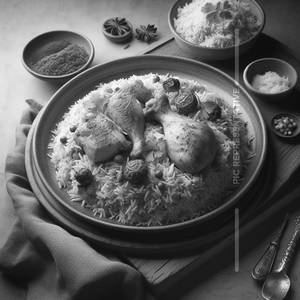 Chicken Biryani with Chicken Kasha 2 Pcs
