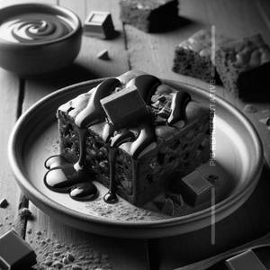 Brownie With Hot Chocolate Sauce