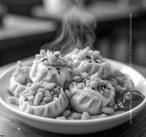 Chicken and cheese kurkure momos