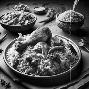 Aloo Biryani + Chicken Kasha