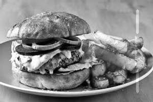 Beef Burger And French Fries