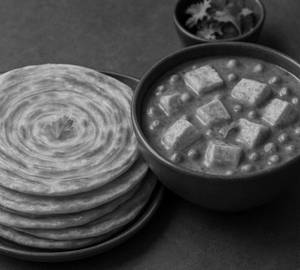 Laccha Paratha (2 Pcs) + Paneer Subzi