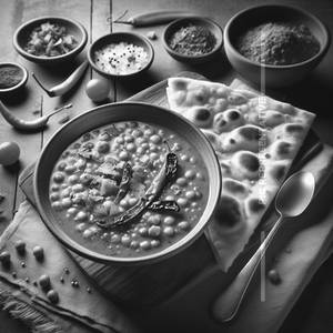 Dal Tadka and Naan (1 Pc)