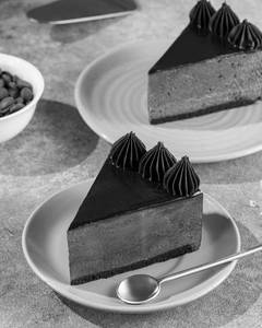 Dark Choclate Mousse Cake Slice