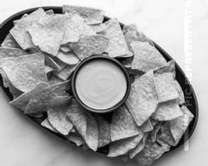 Nachos Chips with Cheese Dip