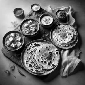 Shahi Paneer+4pcLaccha Paratha                                                           
