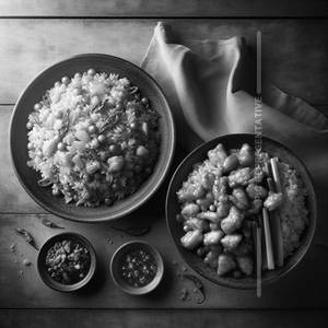 Mixed Fried Rice+Chili Chicken