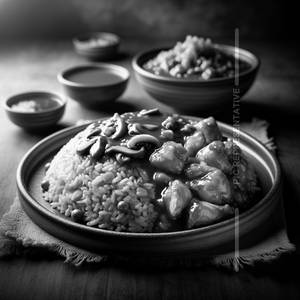 Mixed Fried Rice+Chicken Mushroom Gravy                                                                           