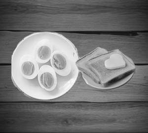 Boiled Egg 2 Pc  Bread Butter Toast 4 Pc Combo