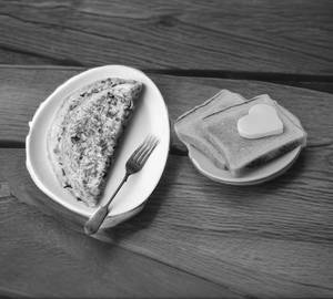 Double Egg Omelette 1 Pc  Bread Butter Toast 4 Pc Combo