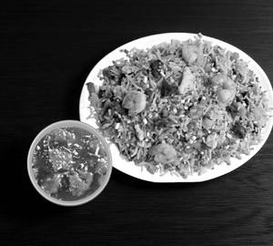 Mixed Fried Rice chicken Manchurian [4pcs]