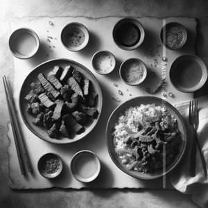 Beef Dry Fry (5 Pcs)+Pork Fried Rice                                                                           