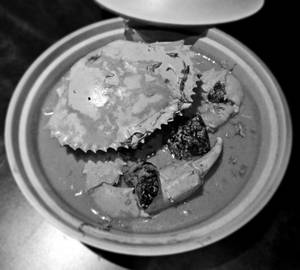 Koli Crab Curry Served Fish Rice Bhakri