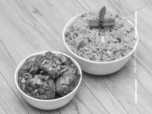 Chicken chilly with rice