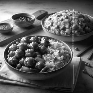 Veg manchurian + fried rice