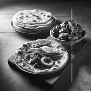 2 Onion Paratha with Chicken Chilli
