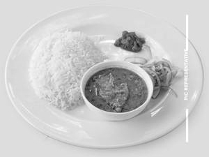 Fish curry with rice