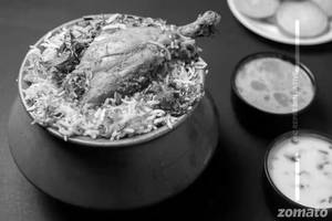 Chicken Hyderabadi Biryani with Raita
